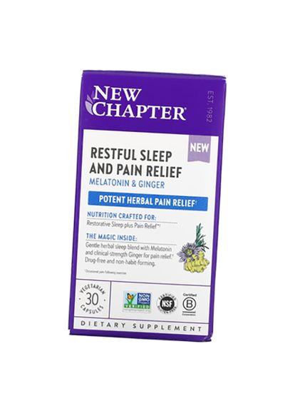 Комплекс для хорошего сна, Restful Sleep and Pain Relief, 30вегкапс (72377001) New Chapter (293255070)