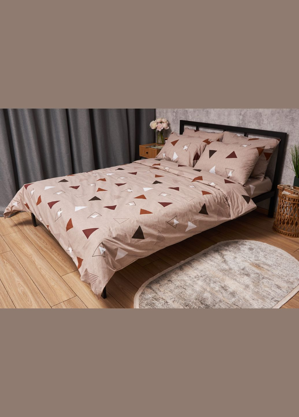 Комплект постельного белья Бязь Gold Люкс «» полуторный 143х210 наволочки 2х50х70 (MS-820005546) Moon&Star Delta (296910097)