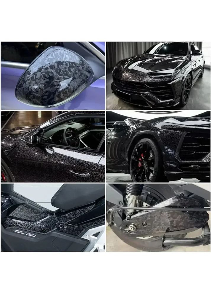 Защитная виниловая плёнка для авто ширина 30 см длина 150 см Black Forged Carbon No Brand (365963539)