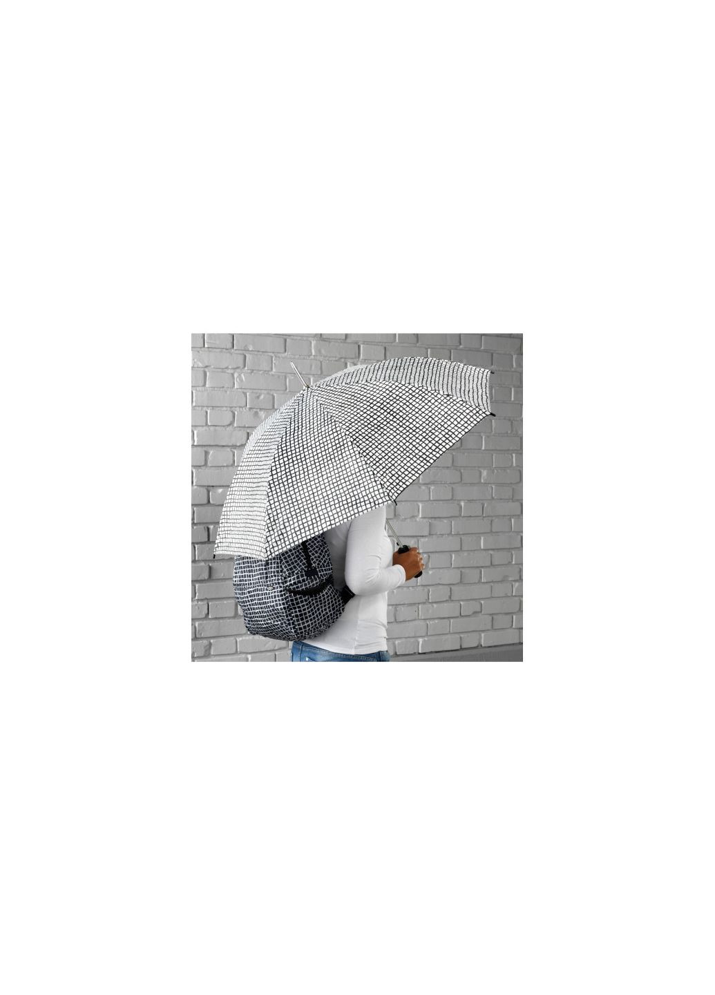 Зонтик черный/белый IKEA (277964945)