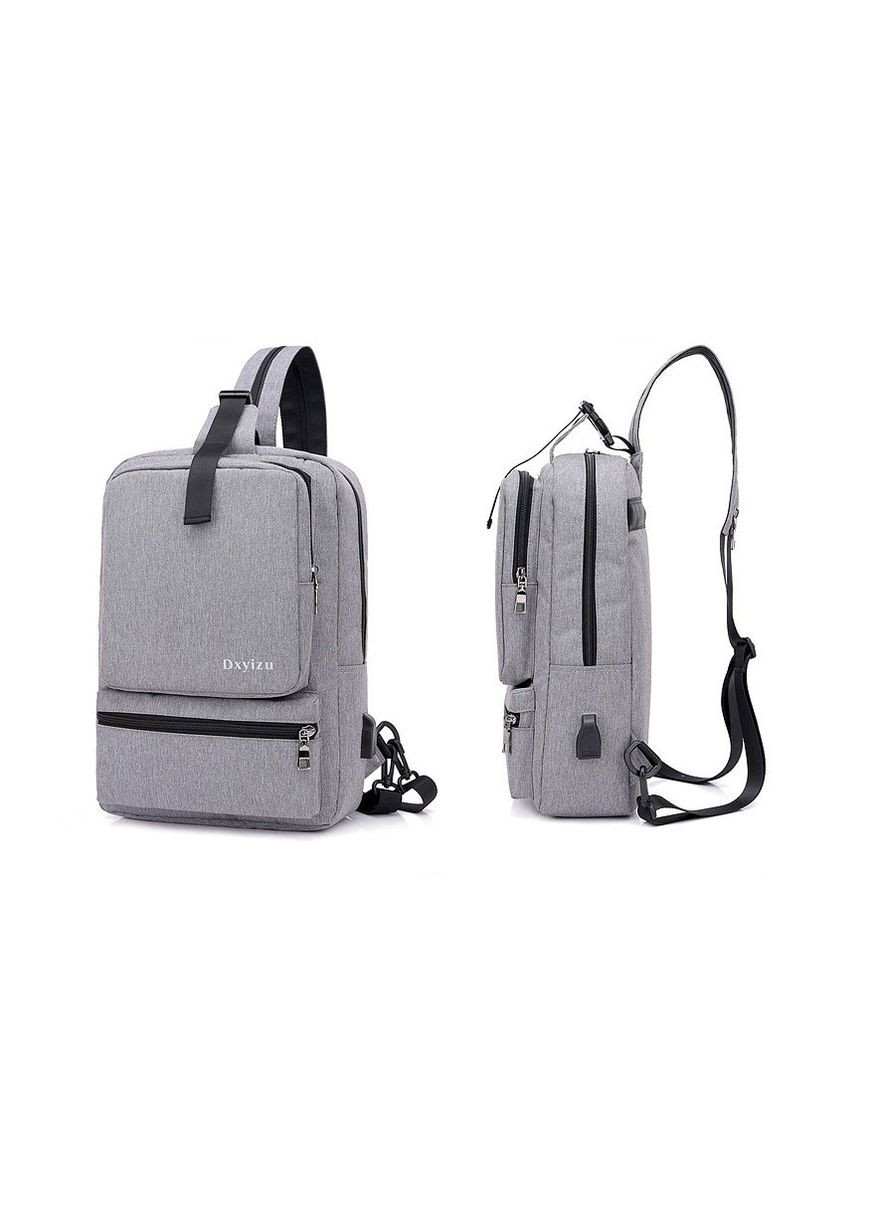 Чоловічий міський рюкзак з USBзарядкою Синій Dxyizu (297707737)