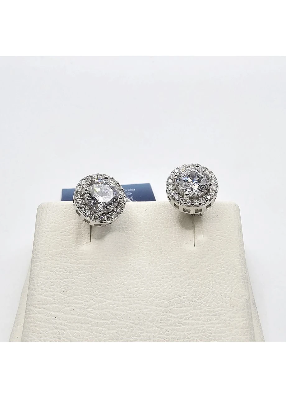 Серьги-пусеты серебряные с кубическим цирконием 2,31 г No Brand (393974385)
