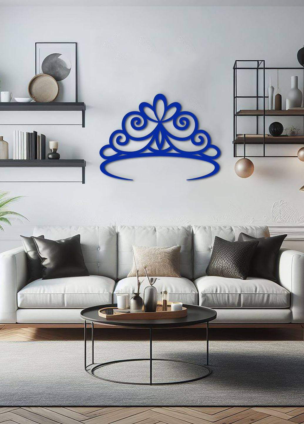 Картина на стіну, дерев'яний декор для дому "Корона принцеси", декоративне панно 50х35 см Woodyard (292013670)