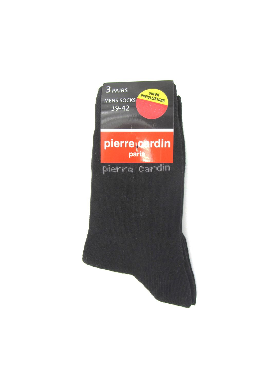 Чорні шкарпетки (3 пари) Pierre Cardin однотонні (341029899)