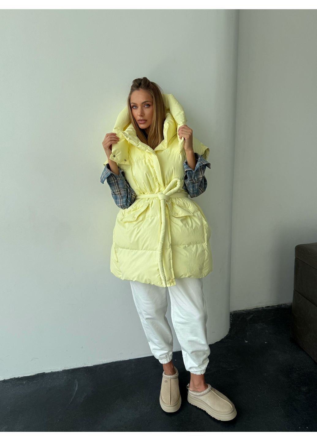 Жовтий зимній Пуховик milirud
