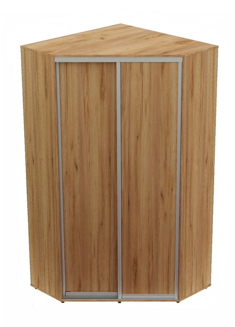 Шкаф-купе двухдверный угловой 140*140*250 см Дуб крафт золотой 2 двери ДСП Угол-4 Алекса (360431963)