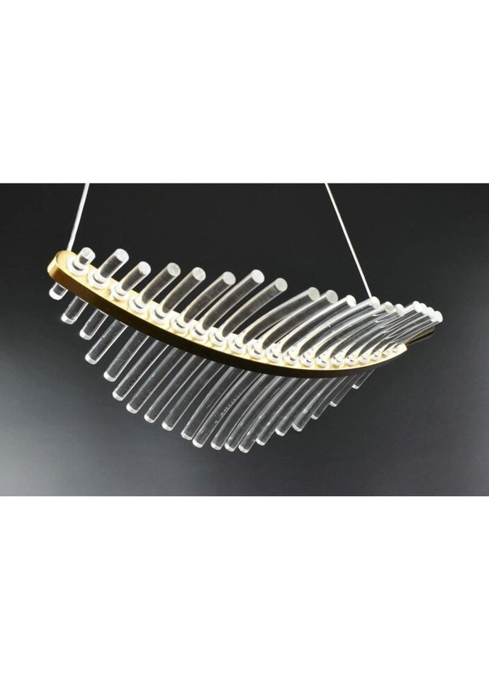 Люстра светодиодная подвесная LED светильник для квартиры на потолок лэд 26544 Латунь 30-110х20х38 см. Sunnysky (335975193)