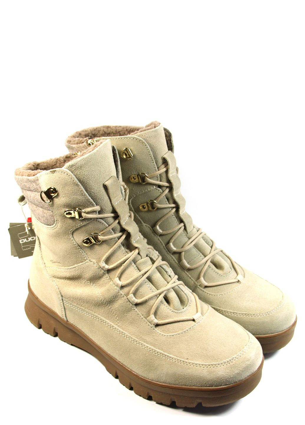 Зимние женские ботинки берцы Tamaris из натуральной замши