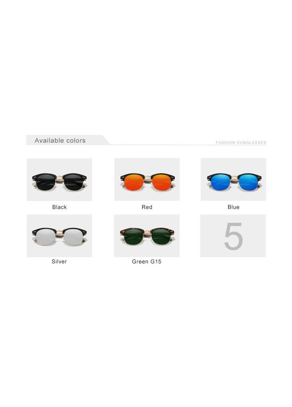 Фирменные солнцезащитные очки Browline из ореховой древесины с поляризованными линзами N5516 DESIGN KINGSEVEN (334016138)