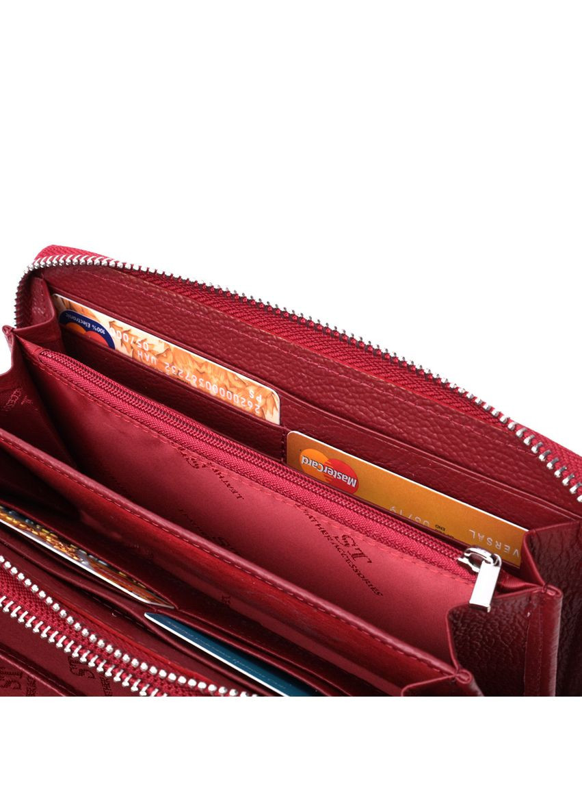 Фактурный клатч на два отделения из лакированной натуральной кожи 22692 st leather (329146420)