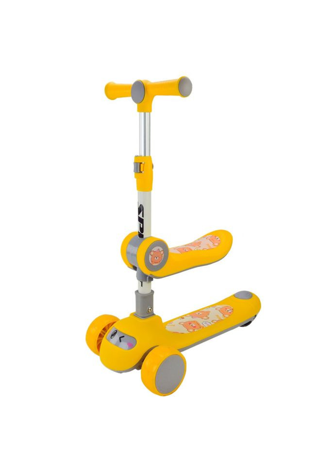 Самокат детский 3-х колесный SC2422(Orange) 3в1 светящиеся колеса, оранжевый BMW (322825415)