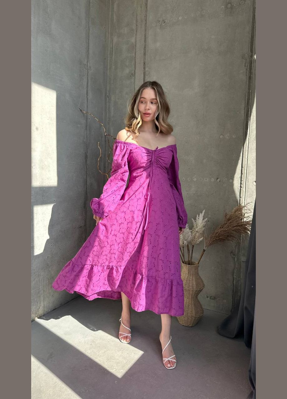 Малиновое праздничный платье No Brand однотонное