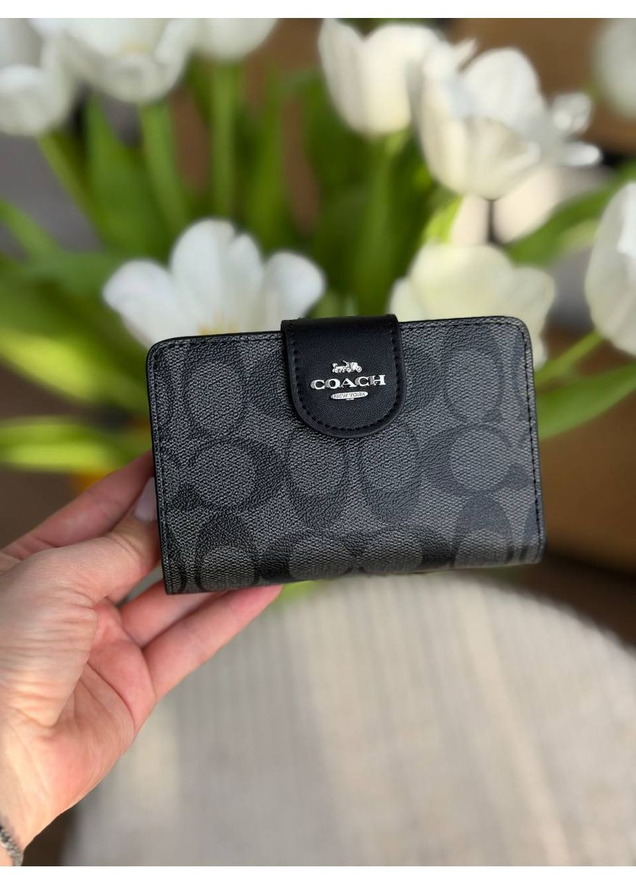 Гаманець medium corner zip wallet натуральна шкіра + подарункове пакування Coach (392066432)