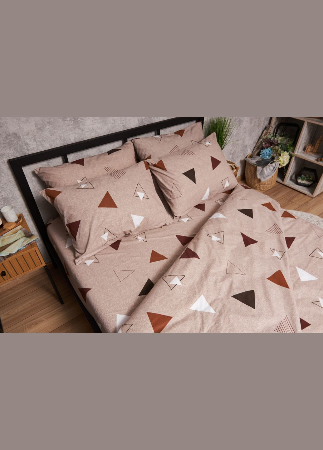 Комплект постельного белья Бязь Gold Люкс «» полуторный 143х210 наволочки 4х70х70 (MS-820005549) Moon&Star Delta (296909759)