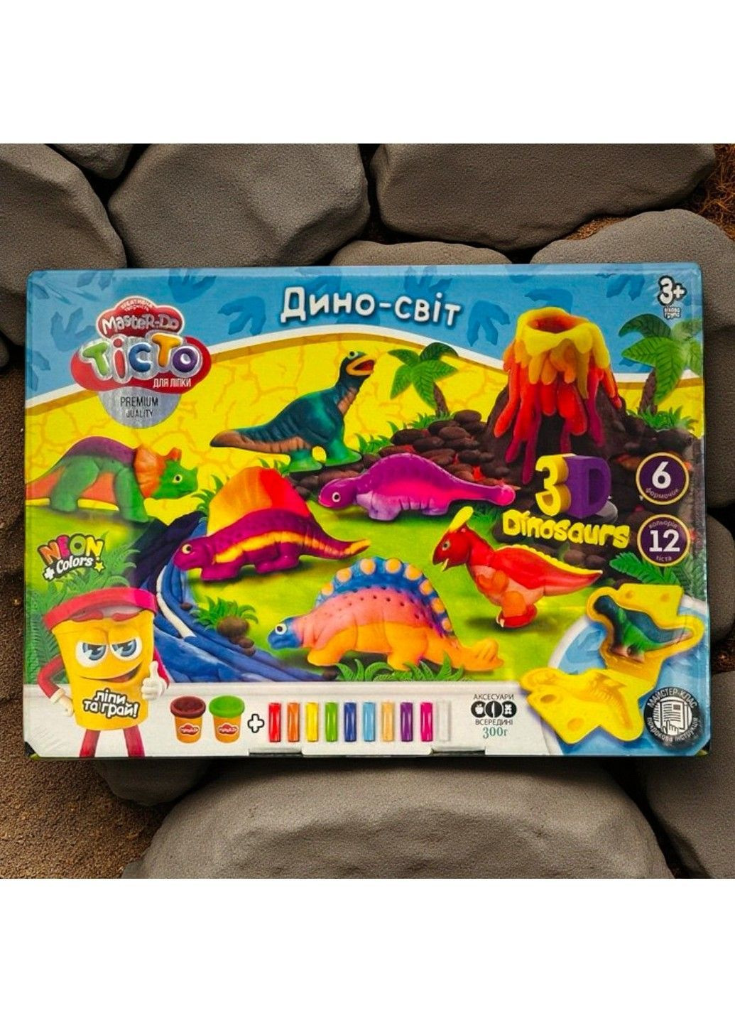 Набор для творчества Тесто для лепки Master Do Динозавры Danko Toys (365558307)