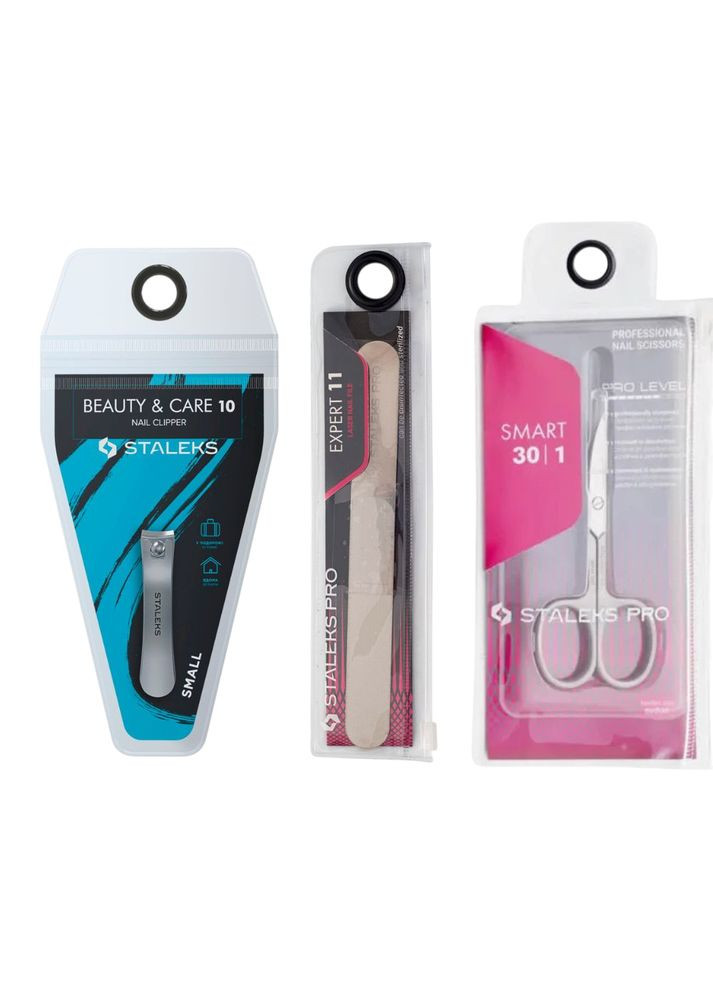 Комплект: Ідеальний Догляд за Нігтями – Компактний Кніпсер, Професійна Лазерна Пилка та Ножиці для Нігтів SMART Staleks (365549338)