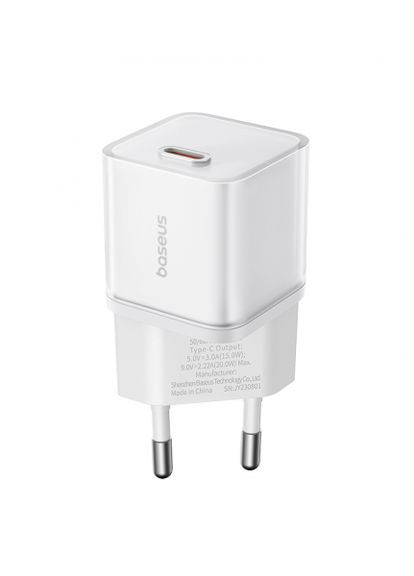Сетевое зарядное устройство GaN5S Fast Charger 1C 20W EU P10162503213-00 Baseus (338378106)