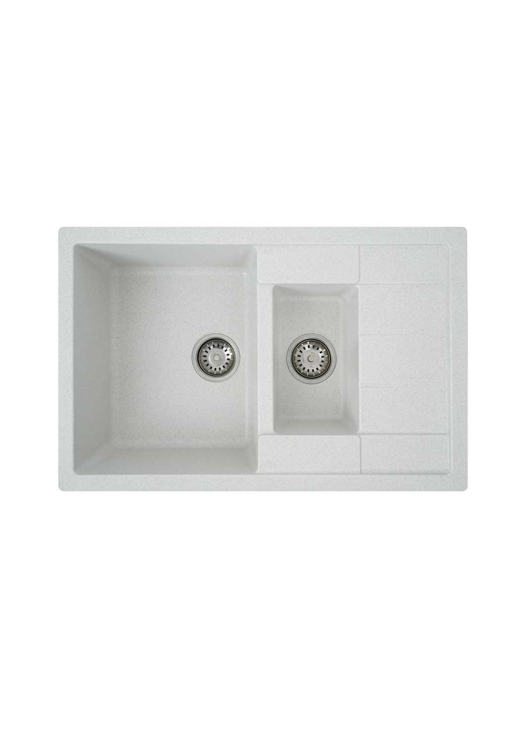 Гранитная мойка для кухни TOSKANA 7850W матовая Белая в точку Valeso (358059688)