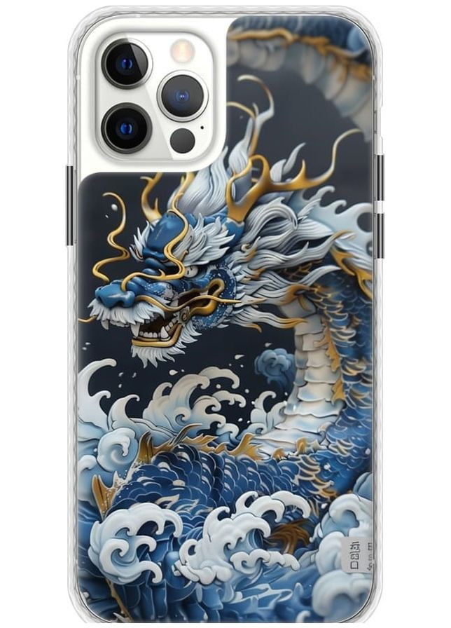Чехол Bumper чехол 'Водяной дракон' для Endorphone apple iphone 12 pro (291420786)