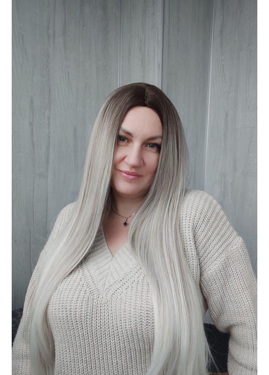 Перука без чубчика довга пряма термо блонд (LCI9162-2) No Brand (355802321)