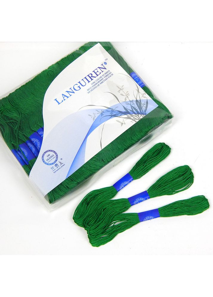 Нитки мулине для вышивки, зеленый, 8 м No Brand (365833315)