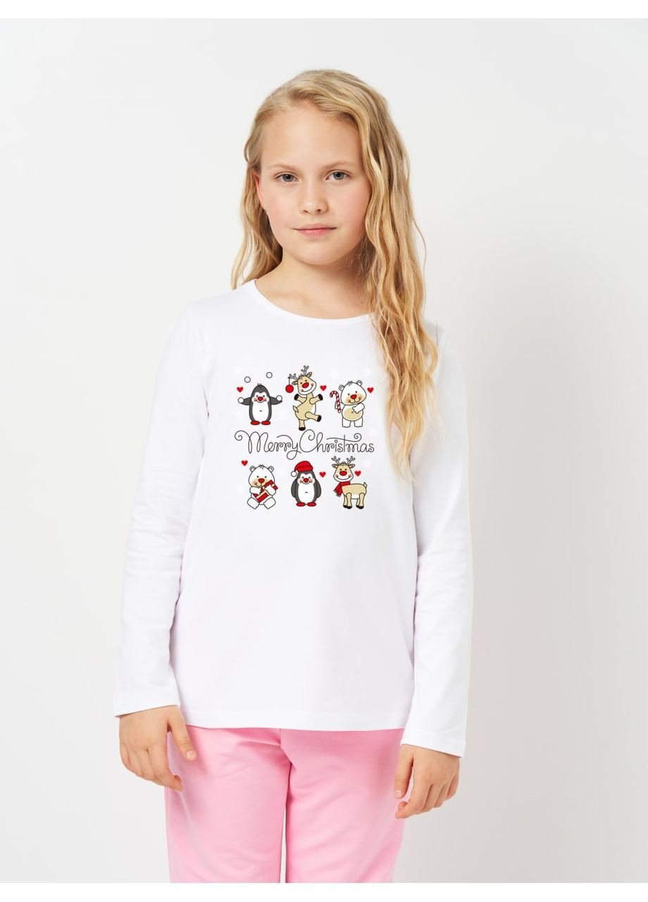 Лонгслів дитячий з новорічним принтом Олені Malta (370204586)
