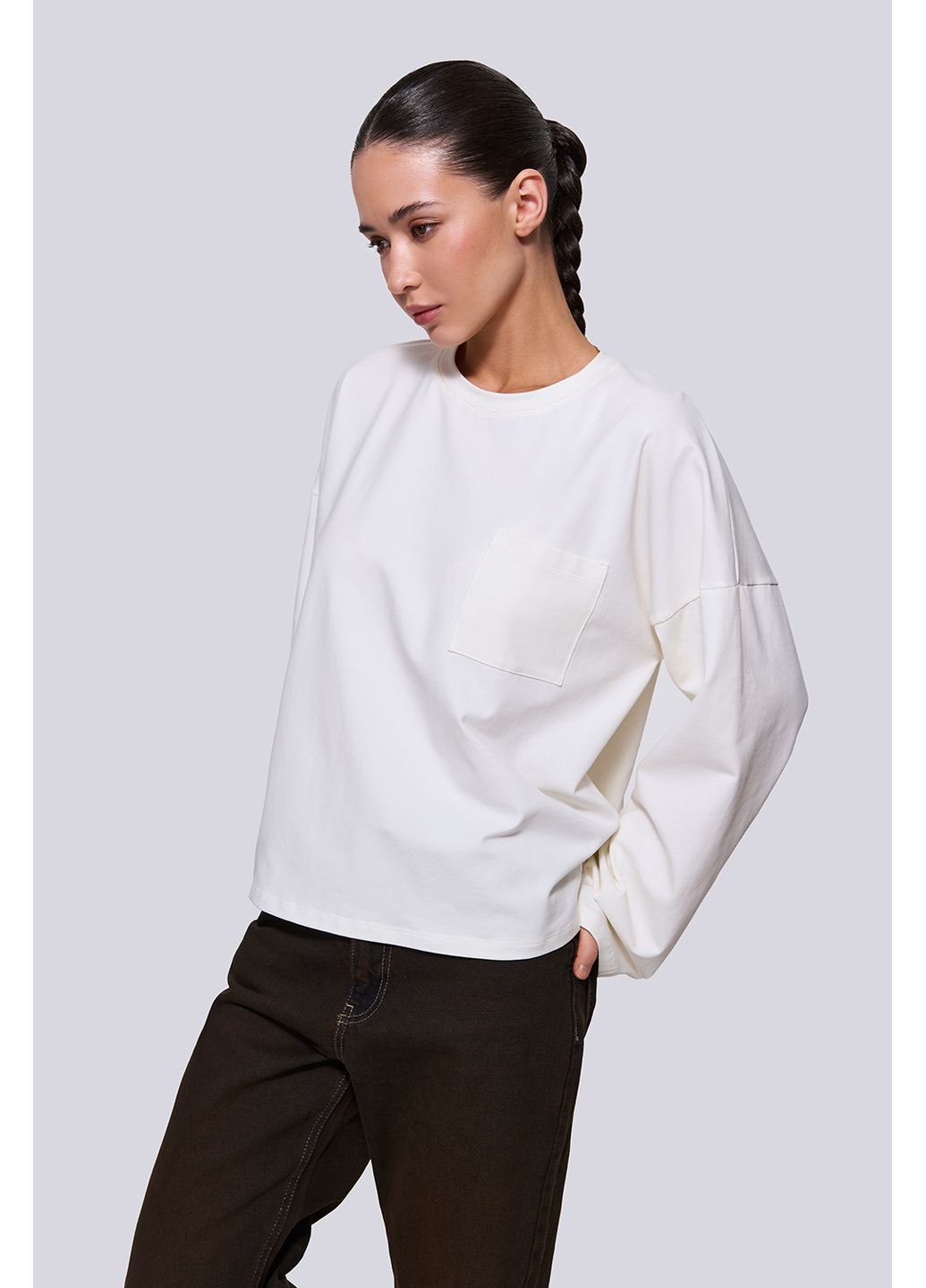 Лонгслів вільного крою 884 Papaya (371770694)