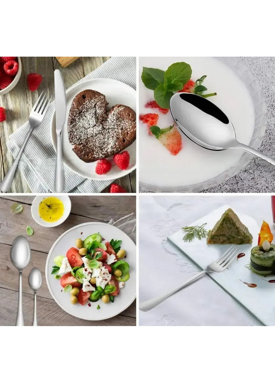 Набор столовых приборов EB-18621 24 предмета серебристый Edenberg (364766543)