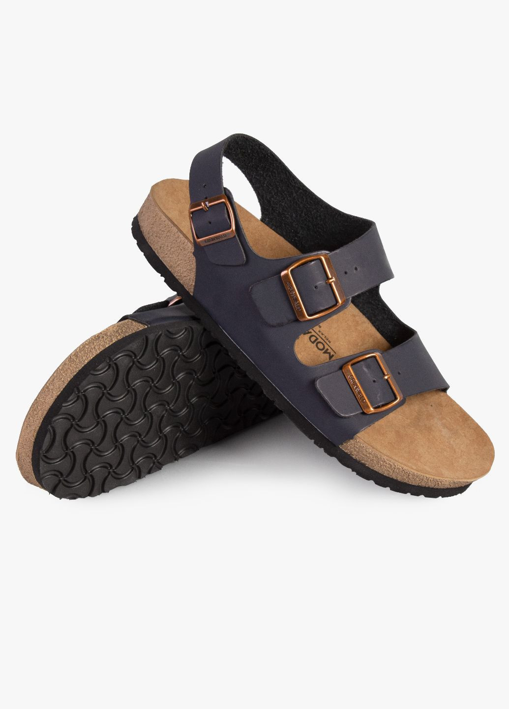 Повседневные сандалии мужские бренда 9301385_(2) Grunwald на кнопках