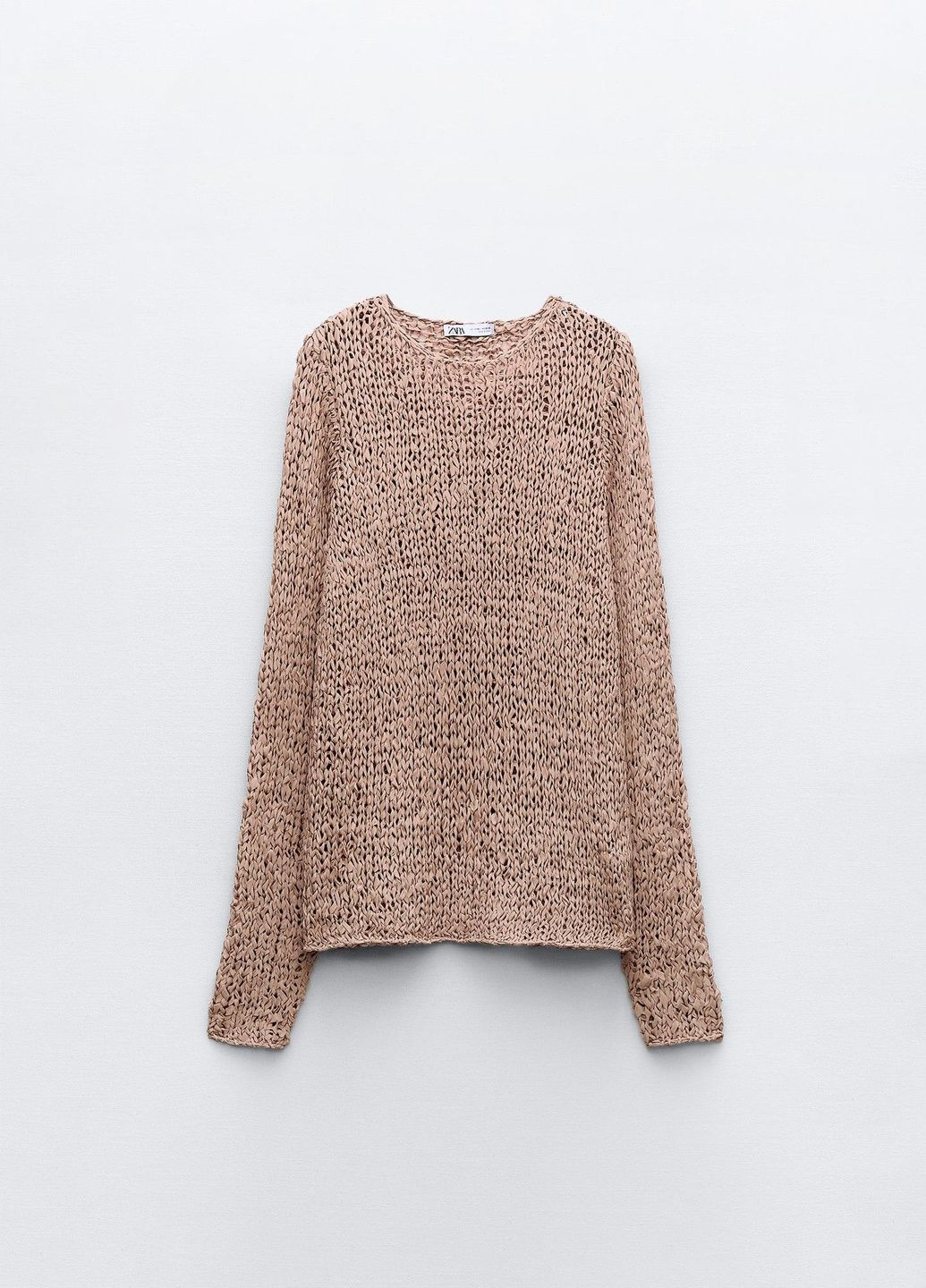Рожево-коричневий демісезонний светр Zara