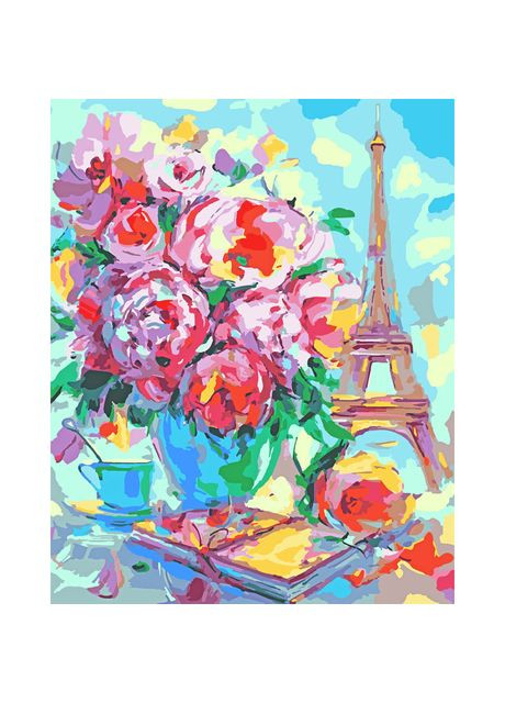 Картина по номерам Цветущий Париж 40 х 50 см (954489) Santi (370258854)