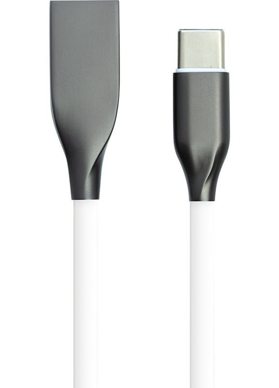 Кабель CA910748 Silicon Cable USB - Type-C 2м White PowerPlant (301470326)
