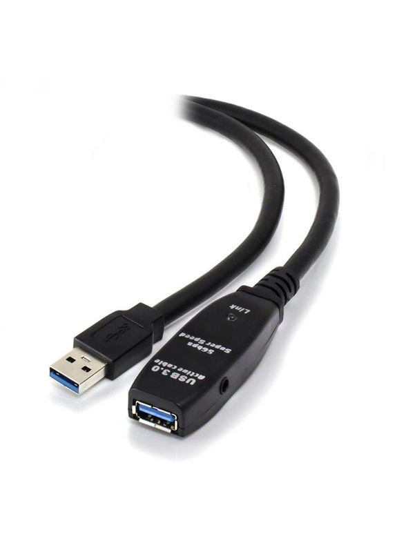 Кабель удлинитель USB3.0 A M/F (папа/мама) (Active) 5.0m AWG22+28 D=6.0mm (каскад 2x) Gutbay (370888665)