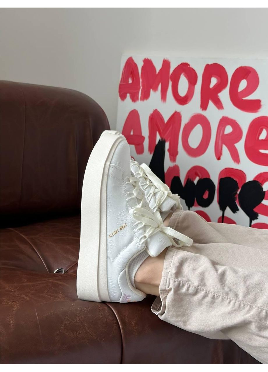 КРОСІВКИ ЖІНОЧІ ADIDAS STAN SMITH BONEGA WHITE АДІДАС No Brand білі демісезони (368857718)