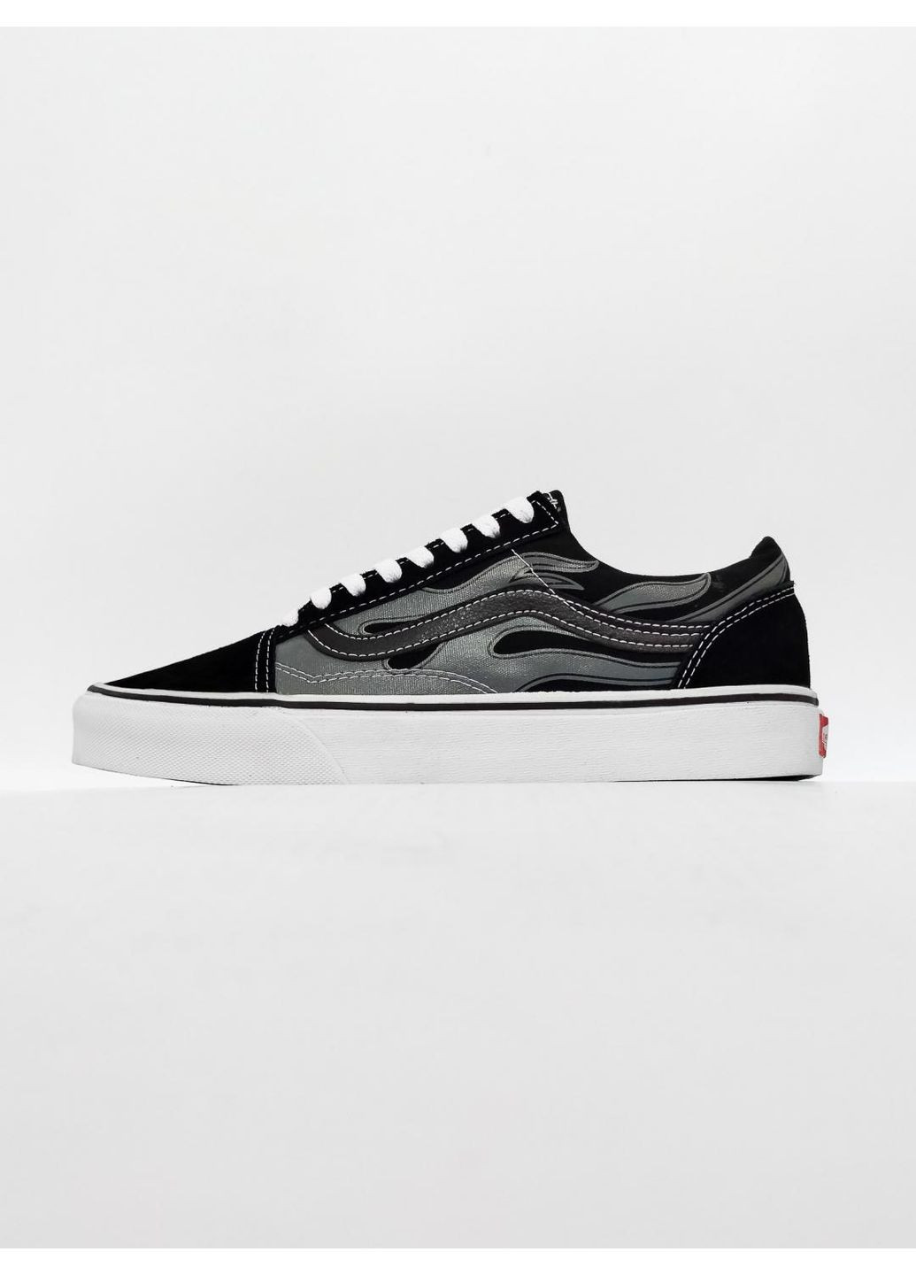 Чорні Осінні кеди чоловічі vans old skool flame black ванс олд скул No Brand