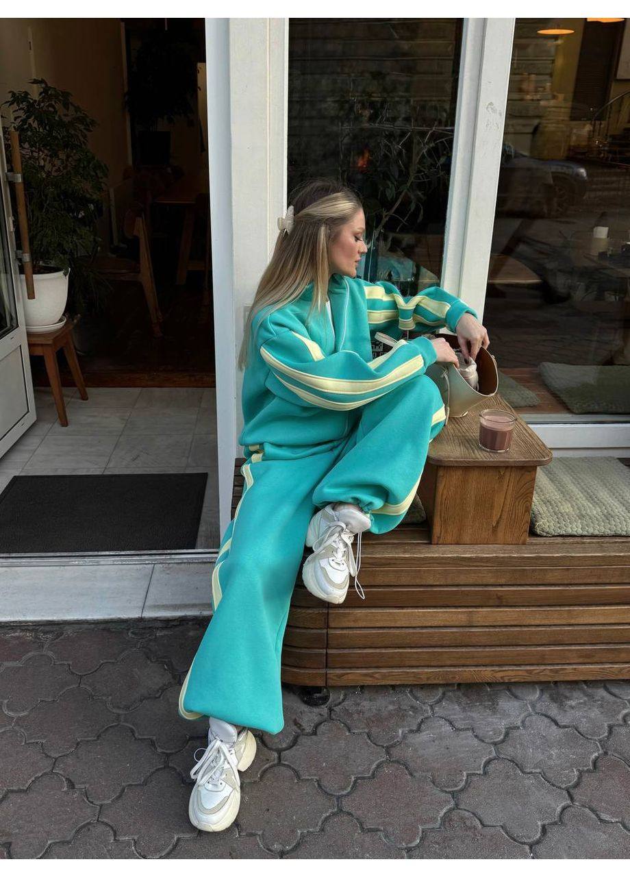 Стильний жіночий спортивний костюм з контрастними лампасами ❄️❄️❄️ Україна (372045821)