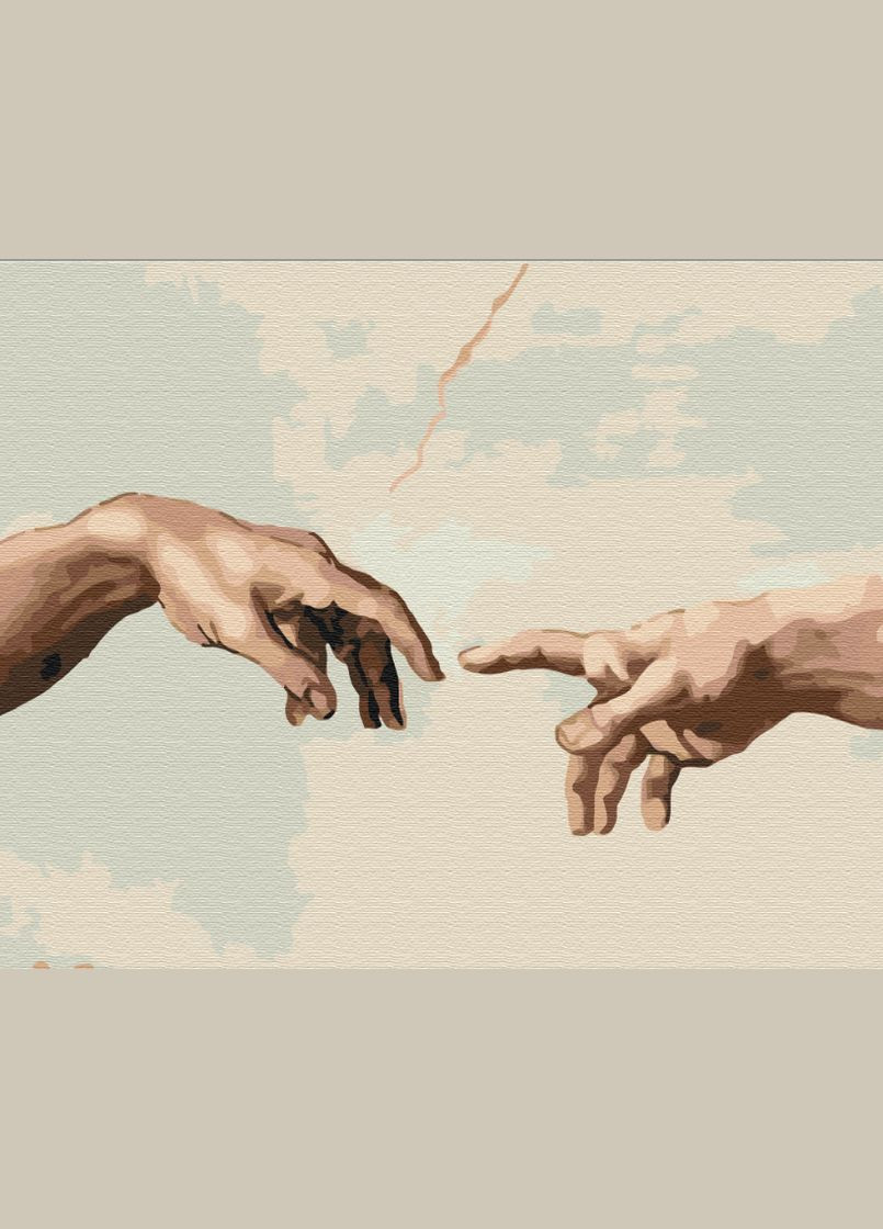 Картина за номерами Репродукції художників Створення Адама Набір для малювання на полотні 40*50 BS29287 Brushme (308988114)