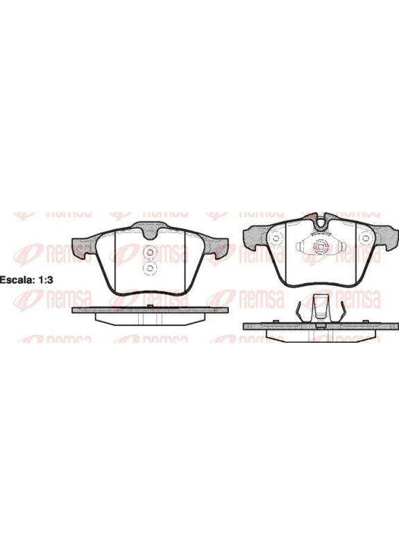 Колодки тормозные дисковые ПЕРЕДН VOLVO XC70 II (136) 2.4 2007.04-2016.12 RS 1217.00 Remsa (354337675)