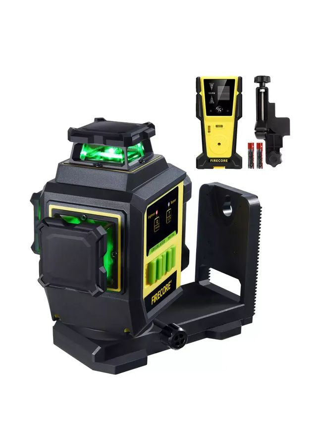 Лазерный уровень нивелир F95T-XG 3000мА 3D (12 линий) 360 с лазерным приёмником Firecore (367580913)