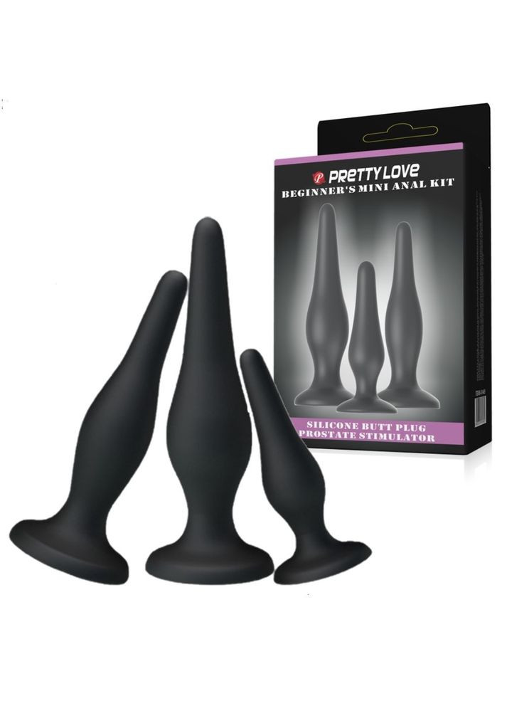 Набор из 3 силиконовых анальных стимуляторов Pretty Love "Mini Anal Kit" LyBaile (302437419)