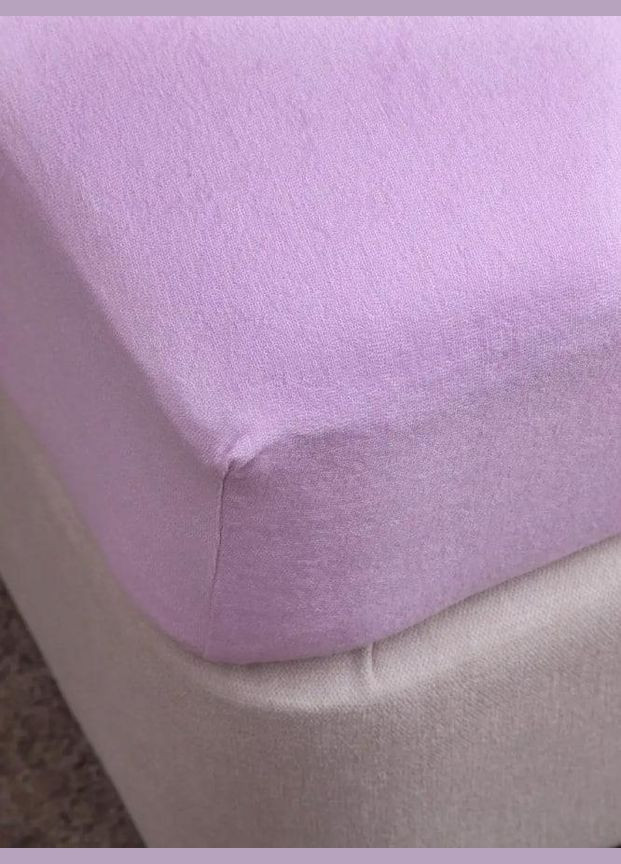 Простирадло Махрова і 2 наволочки Євро 200х230 бузковий (П4К-mahra70-70-411) No Brand (306634063)