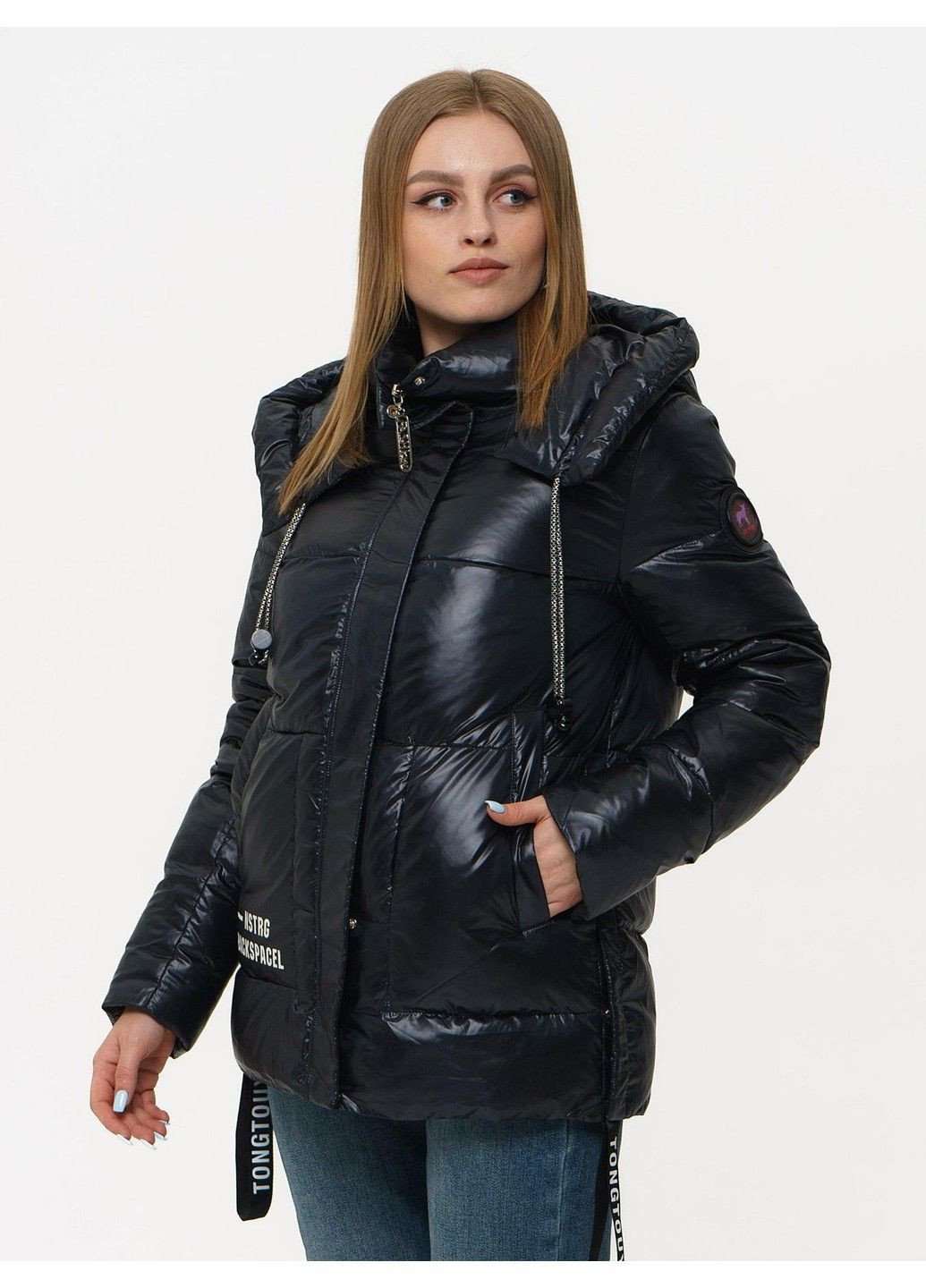 Черная зимняя женская зимняя куртка 21 - 04110 Hannan Liuni