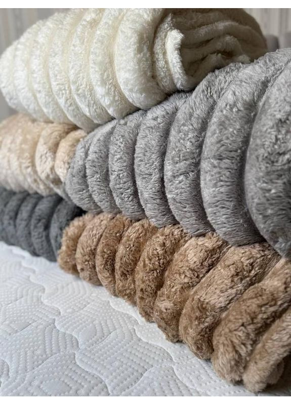 Пухнастий плед-покривало Королівський,, Євро, 200x220 см Сірий Євро Colorful Home Шарпей (363131238)