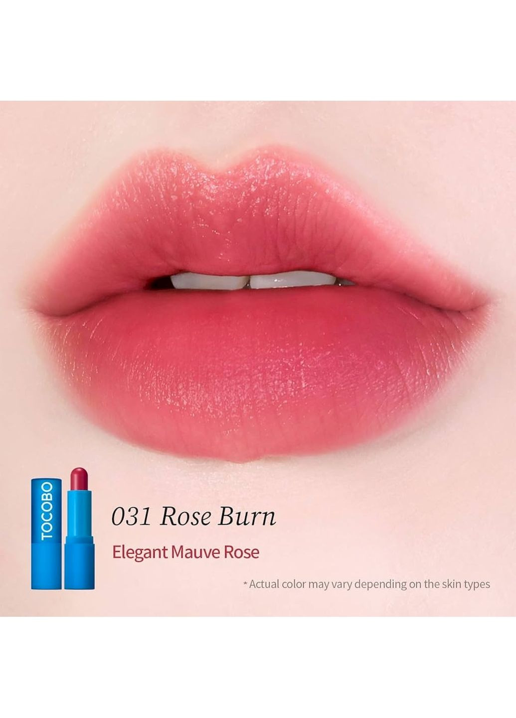 Кремовий відтінковий бальзам для губ Powder Cream Lip Balm, "031 Rose Burn" TOCOBO (299778278)