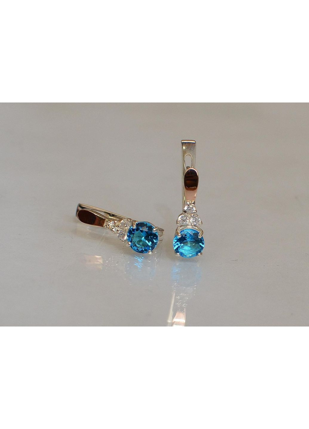 Срібні сережки з золотом Silver Style (367112308)