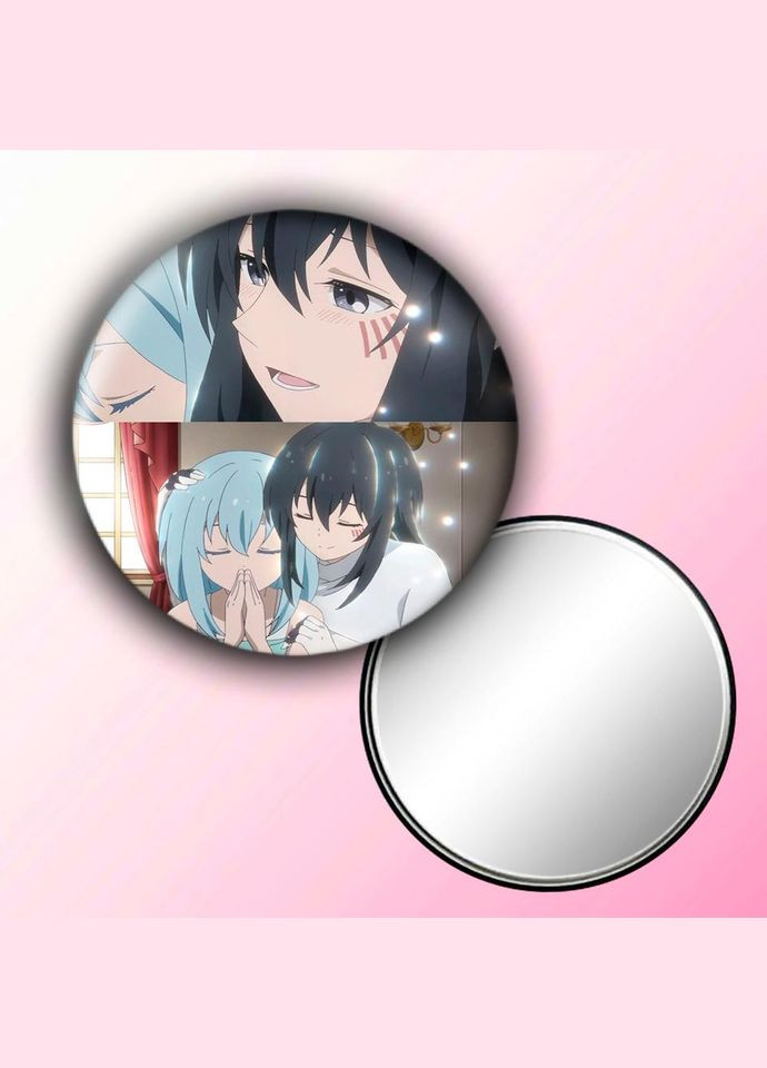 Зеркальце косметическое карманное Аниме О моем перерождении в слизь #0007 с рисунком круглый 56 мм No Brand (309152143)