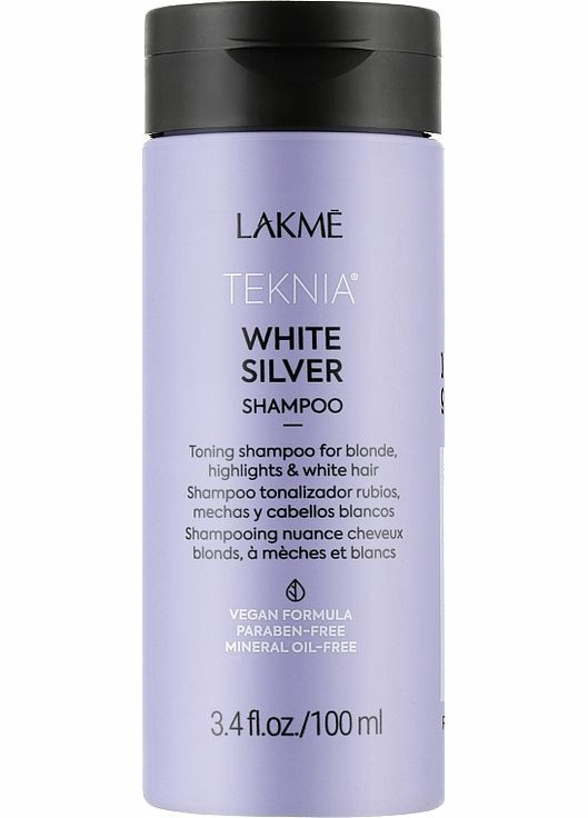 Тонувальний шампунь для нейтралізації жовтого відтінку волосся Teknia White Silver Shampoo 300ml (768152-97016) Lakme (368619714)