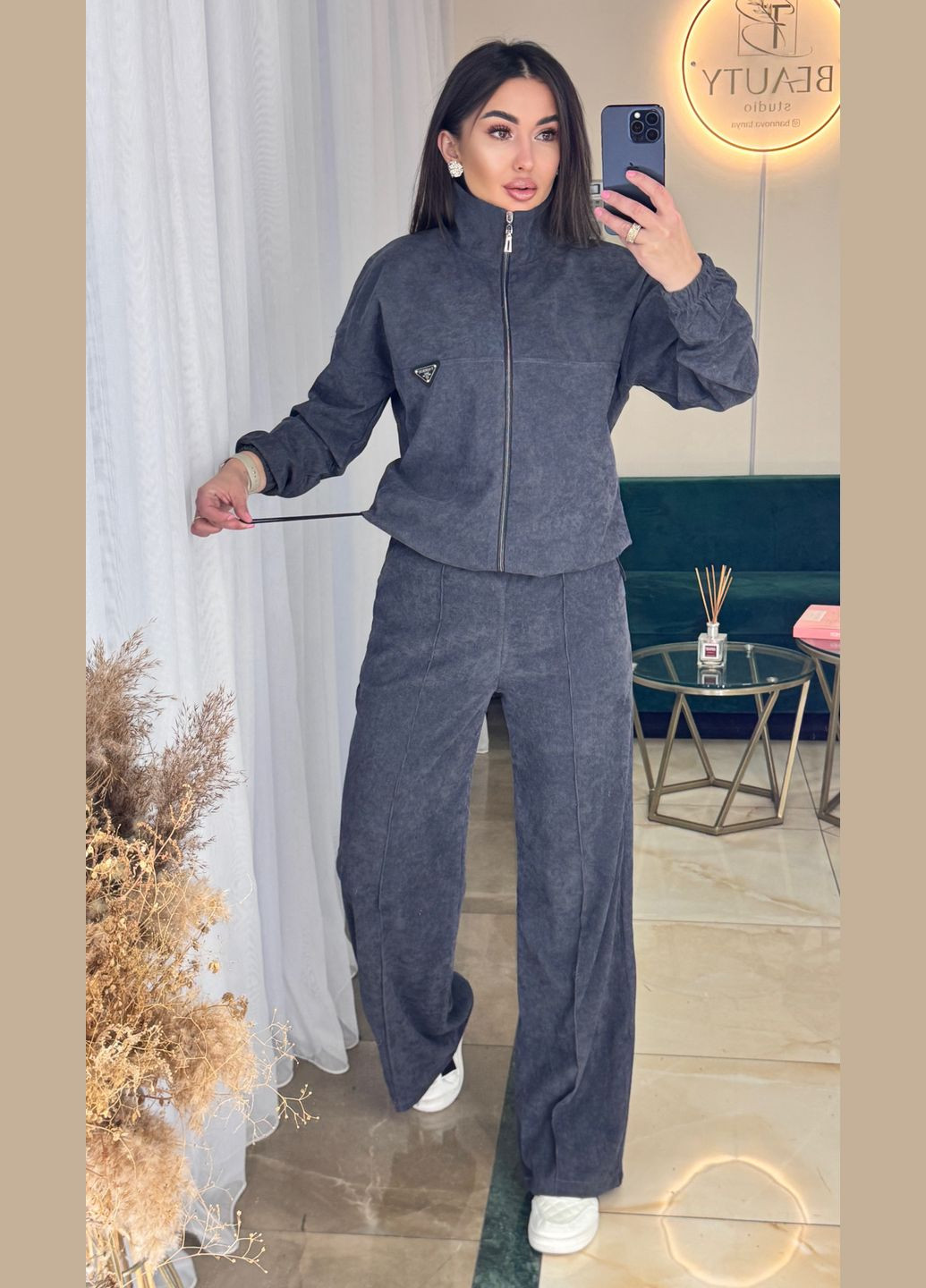 Костюм мікровельвет штани та кофта No Brand (345643543)