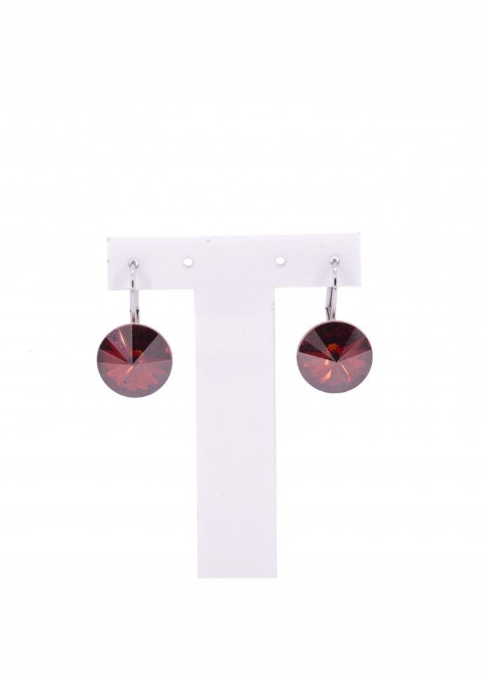 Жіночі сережки із кристалами червоного кольору Jablonec (297647614)