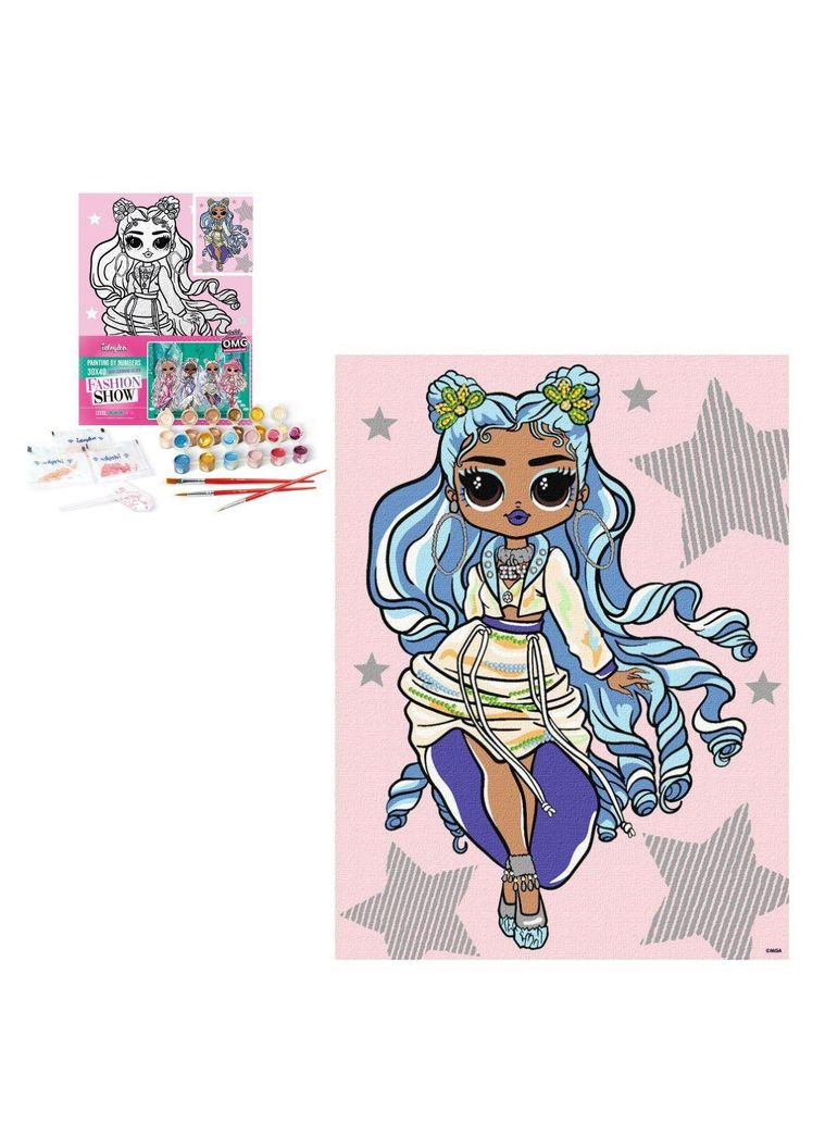 Набор для росписи по номерам для детей L.O.L. Surprise! O.M.G. Fashion show Missy Frost" со стразом No Brand (346755054)